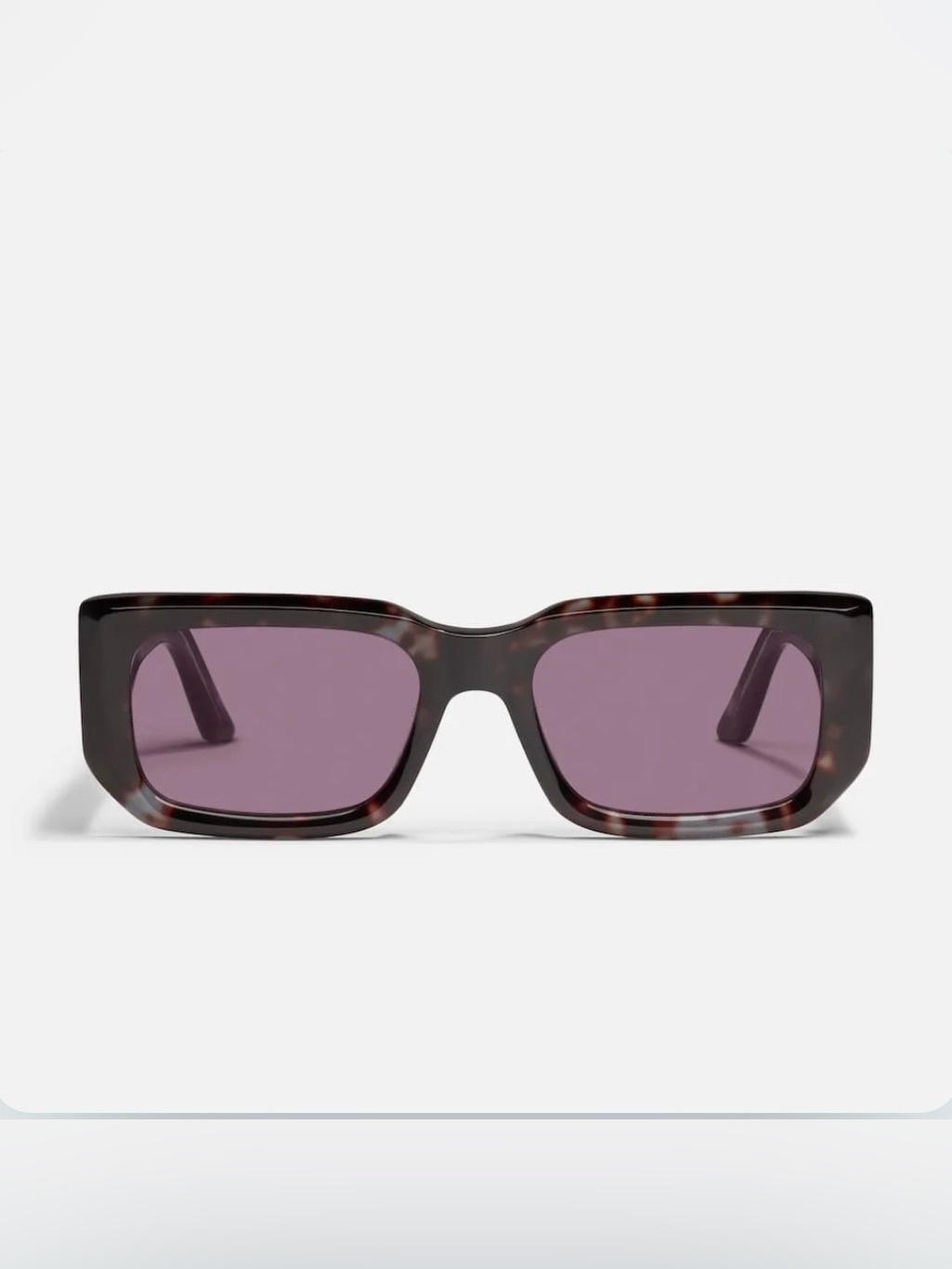 Quay Australia Tortoiseshell “Tell Me More” Sunglasses With Amethyst Lenses